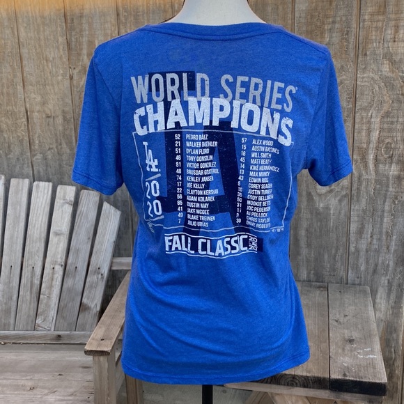 Woman’s LA Dodgers 2020 World Series Champions Short Sleeve Shirt - Picture 2 of 9